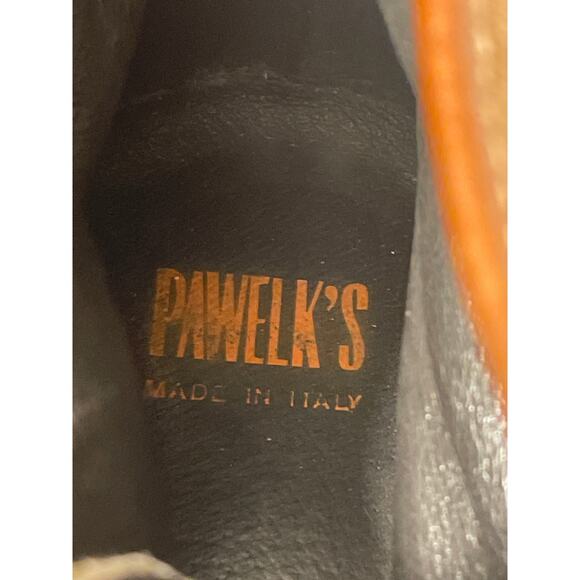 Pawelk's Combat Boots Mens Size 41 Lace Up Beige/Camel Made in Italy Outdoors - Picture 6 of 9